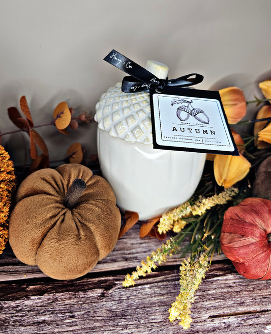 Autumn Acorn Candle