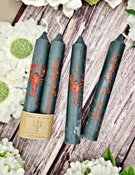 Hand Painted Lobster Candles