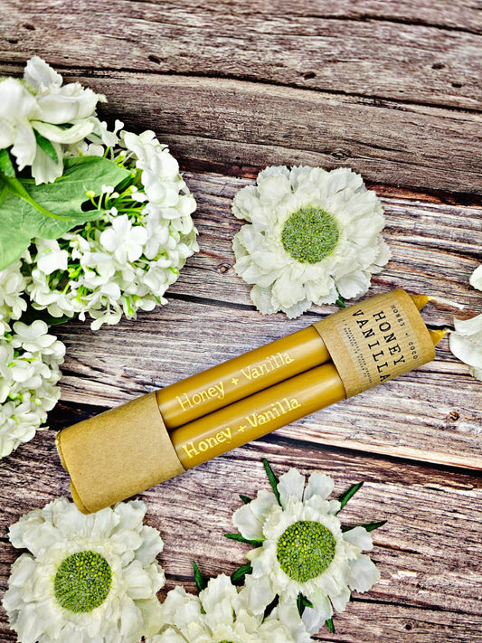 Honey + Vanilla Taper Candles