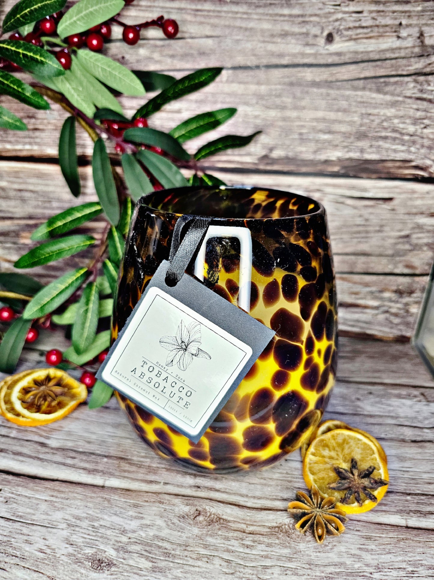 XL Leopard Rounded Candle