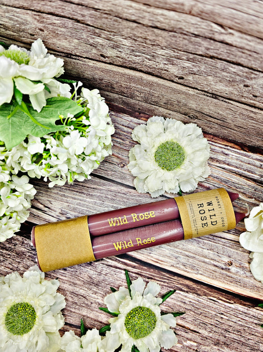 Wild Rose Taper Candles