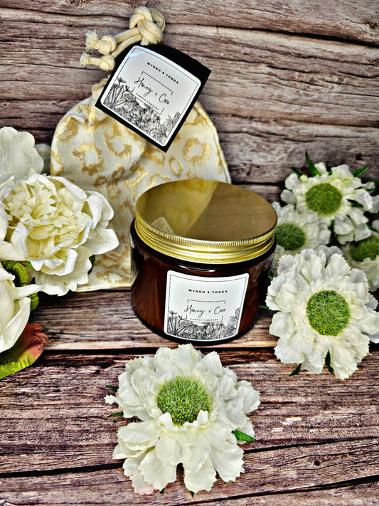 Myrrh Tonka Leopard Candle